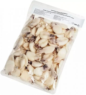 Фото Каракатица целая молодая очищенная замороженная 60/80