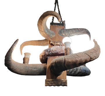 Фото Люстра с рогами тура