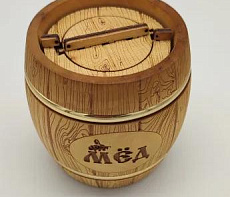 Мёд диких медоносов Вятский 300гр Бондарь тёмный бочонок